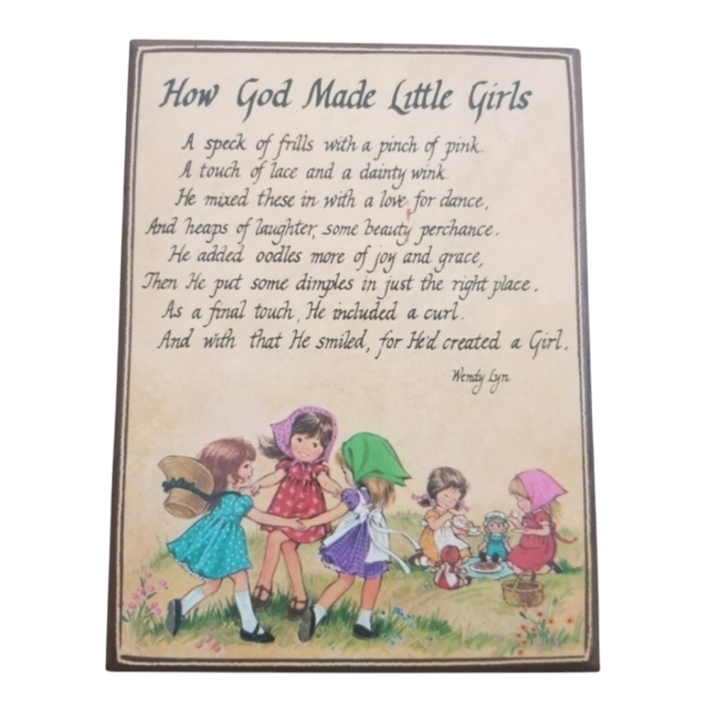 Vintage Wooden Wall Art Plaque